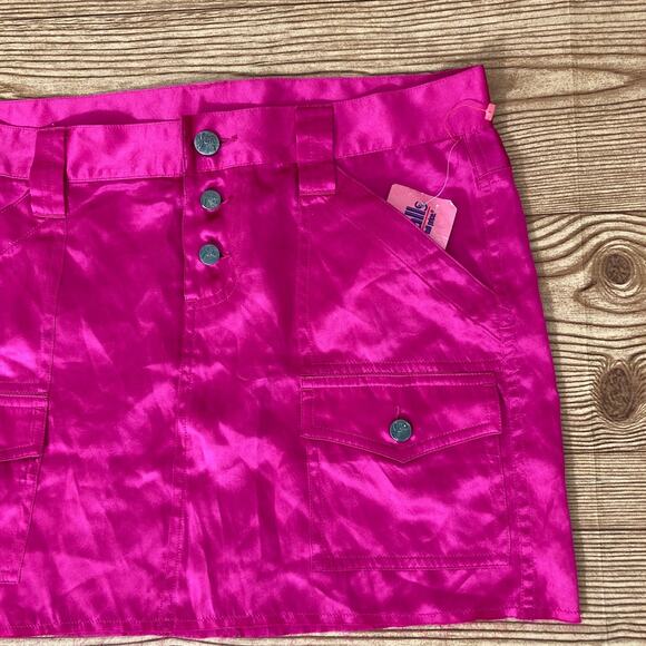 New! Y2K HOT PINK Mini Skirt with POCKETS - Vintage JOIE Skirt Size 6 - Picture 3 of 7